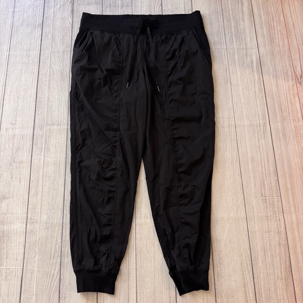 Lululemon Dance Studio Jogger Pants Women's 14 Black Lightweight Drawstring